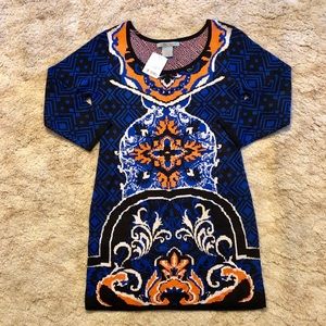 NWT Patterned Sweater Dress